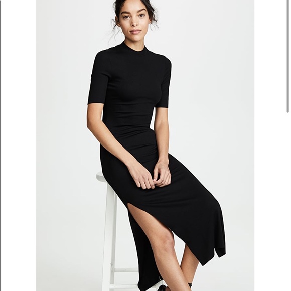 Twenty Montreal Ribbed Black Dress 